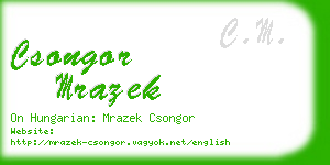 csongor mrazek business card